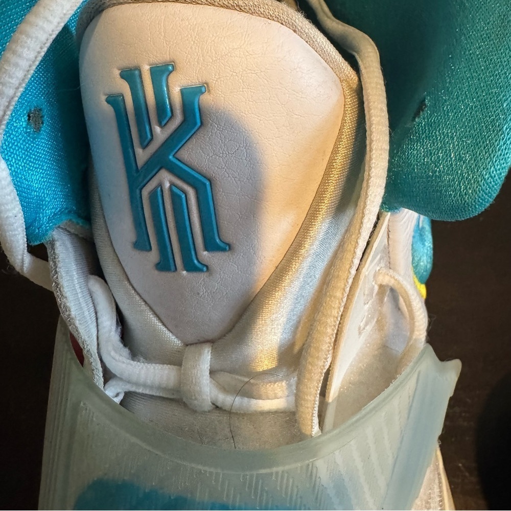 Unique size- Nike Kyrie 6 Neon Graffiti High-Top Shoes - Picture 5 of 9